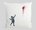 Girl Slingshot Flowers Cushion