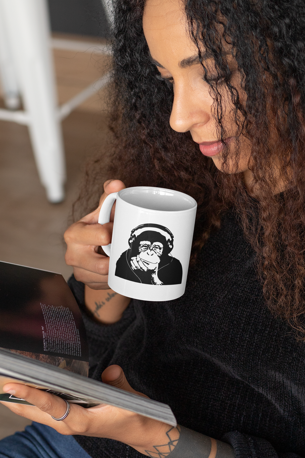 Headphone Chimp Mug