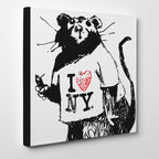 Banksy Canvas Print - I Love NY Rat