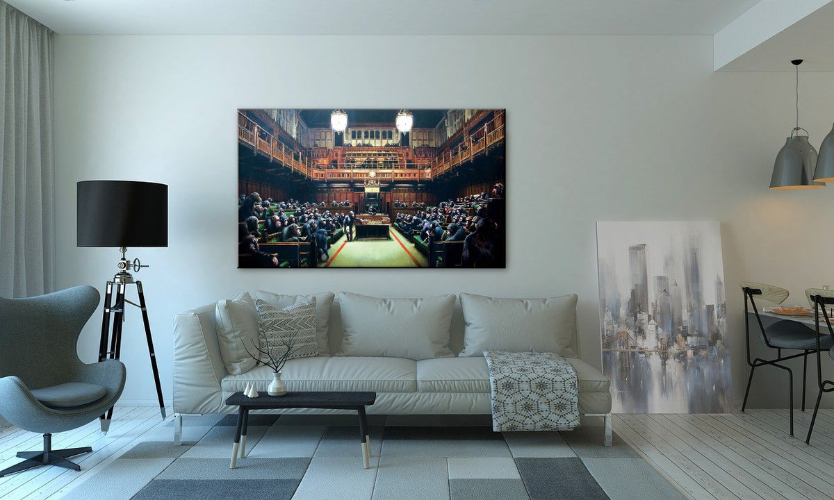 Banksy Canvas Print - Monkey Parliament