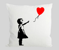 Red Balloon Girl Cushion