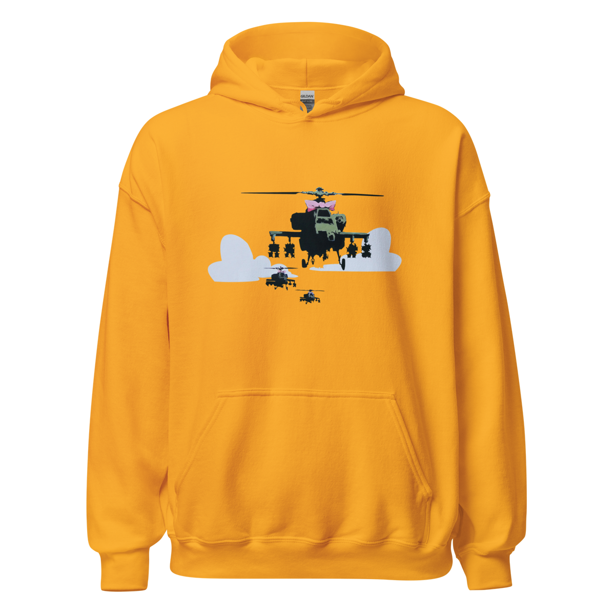 Apache Helicopter Hoodie - Yellow
