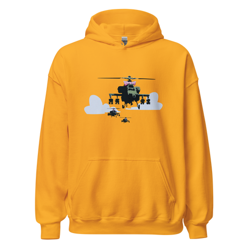 Apache Helicopter Hoodie - Yellow