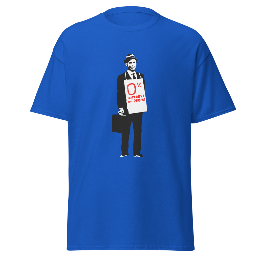 Banksy 0 Percent Interest In People - Royal Blue