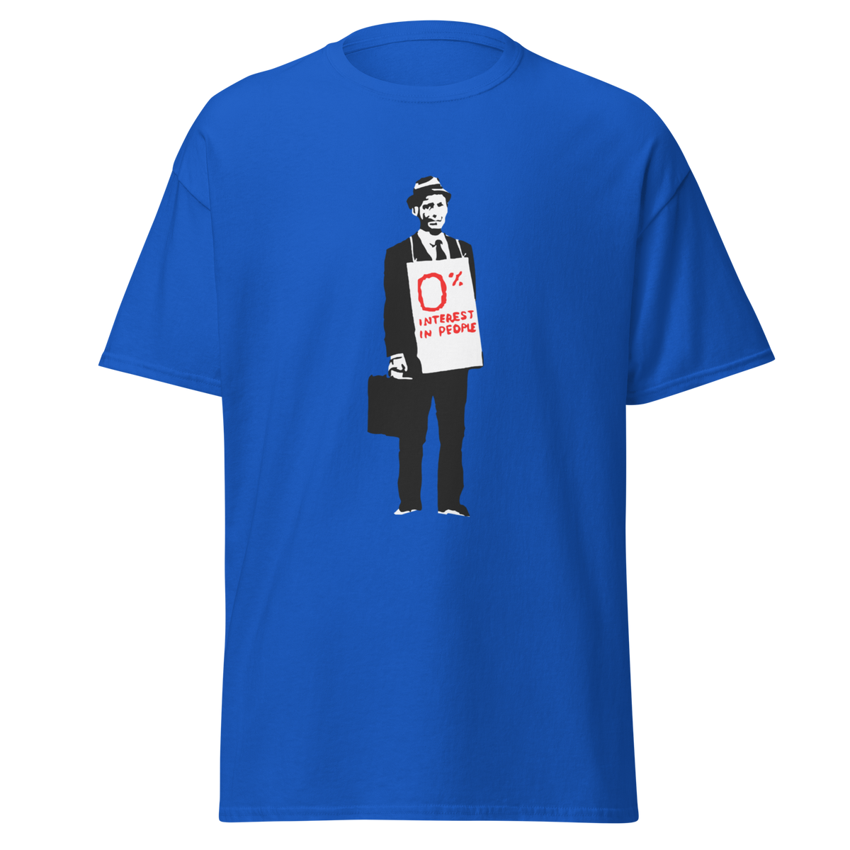 Banksy 0 Percent Interest In People - Royal Blue