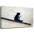 Banksy Canvas Print - Bubble Girl