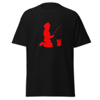 Banksy Fishing Boy T Shirt - Black