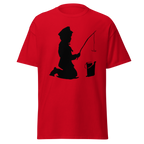 Banksy Fishing Boy T Shirt - Red