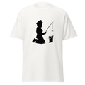 Banksy Fishing Boy T Shirt - White