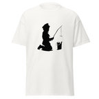 Banksy Fishing Boy T Shirt - White