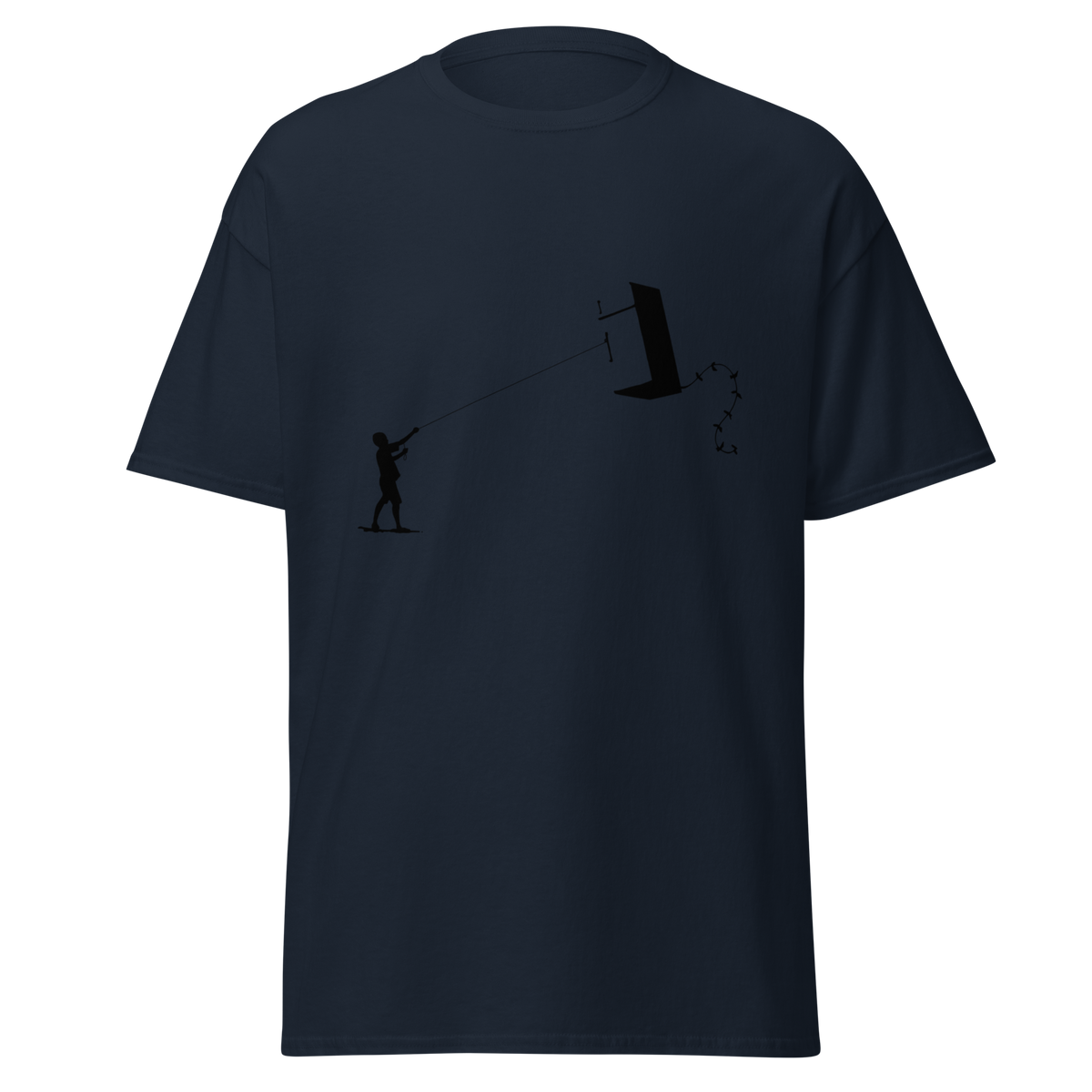 Banksy Fridge Kite T Shirts - Navy Blue