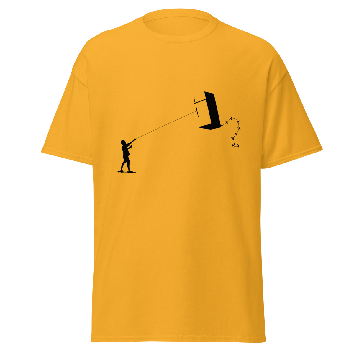 Banksy Fridge Kite T Shirts - Yellow