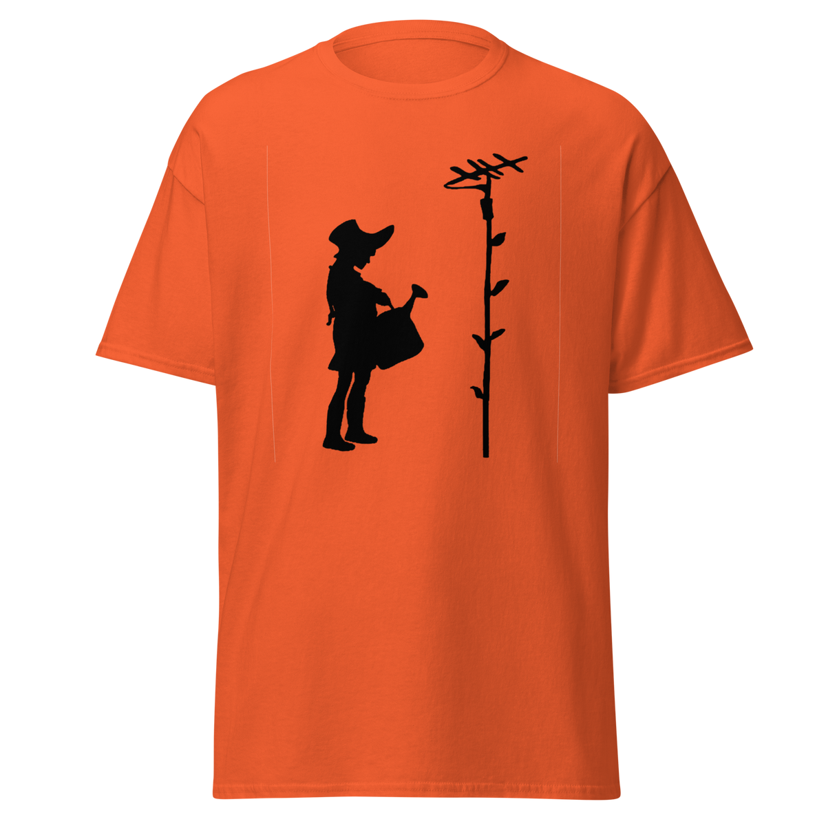 Banksy Girl Watering - Orange