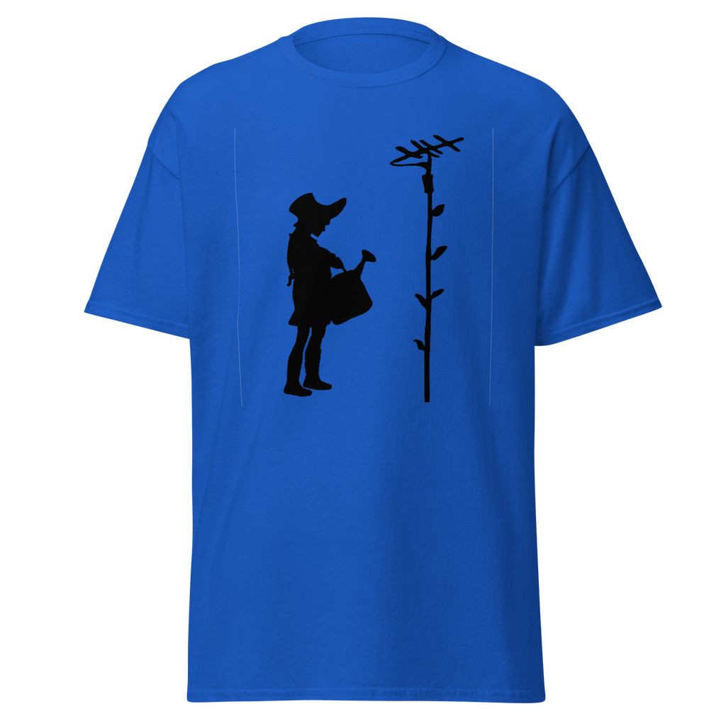 Banksy Girl Watering - Royal Blue