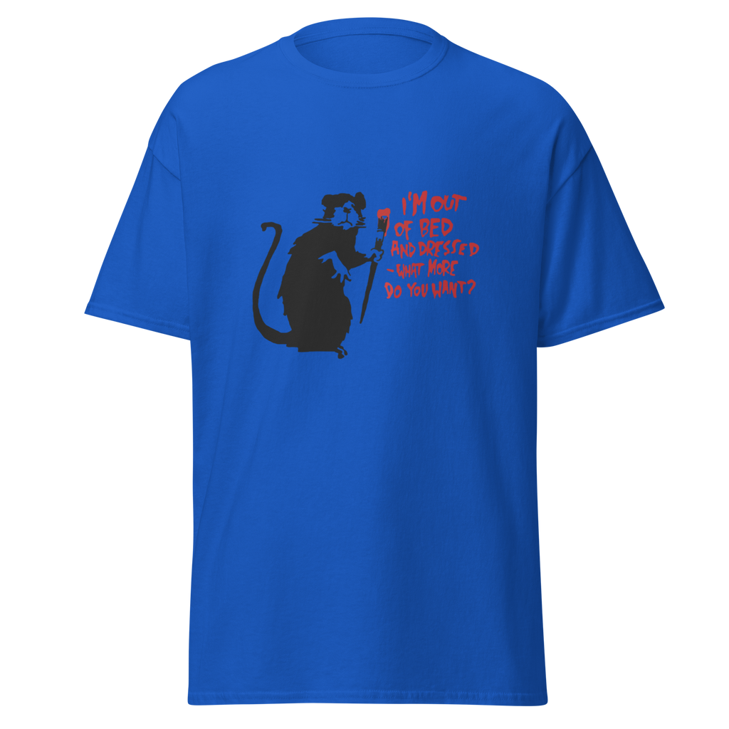 Banksy Im Out Of Bed Rat - Royal Blue