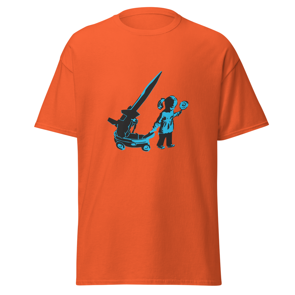 Banksy Little Girl Rocket - Orange
