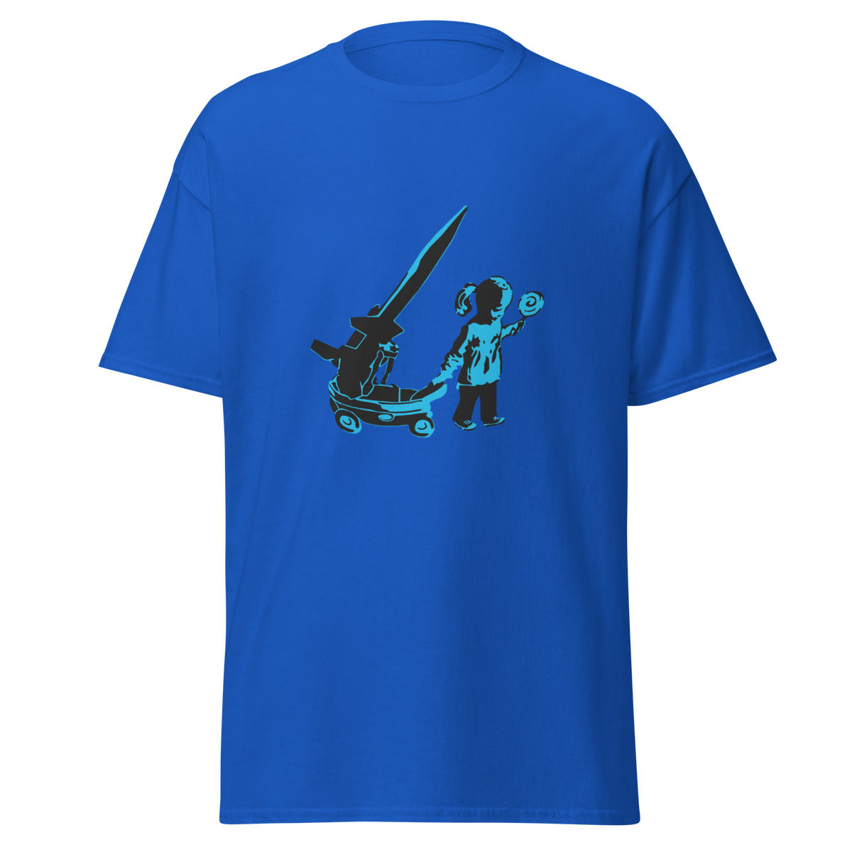 Banksy Little Girl Rocket - Royal Blue