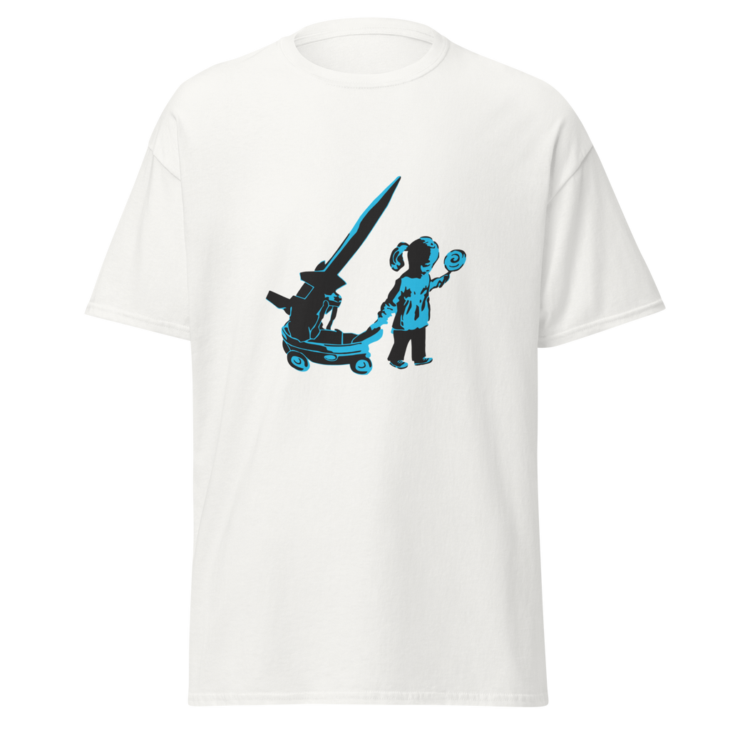 Banksy Little Girl Rocket - White