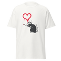 Banksy Love Rat - White