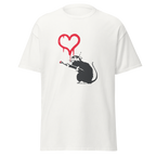 Banksy Love Rat - White