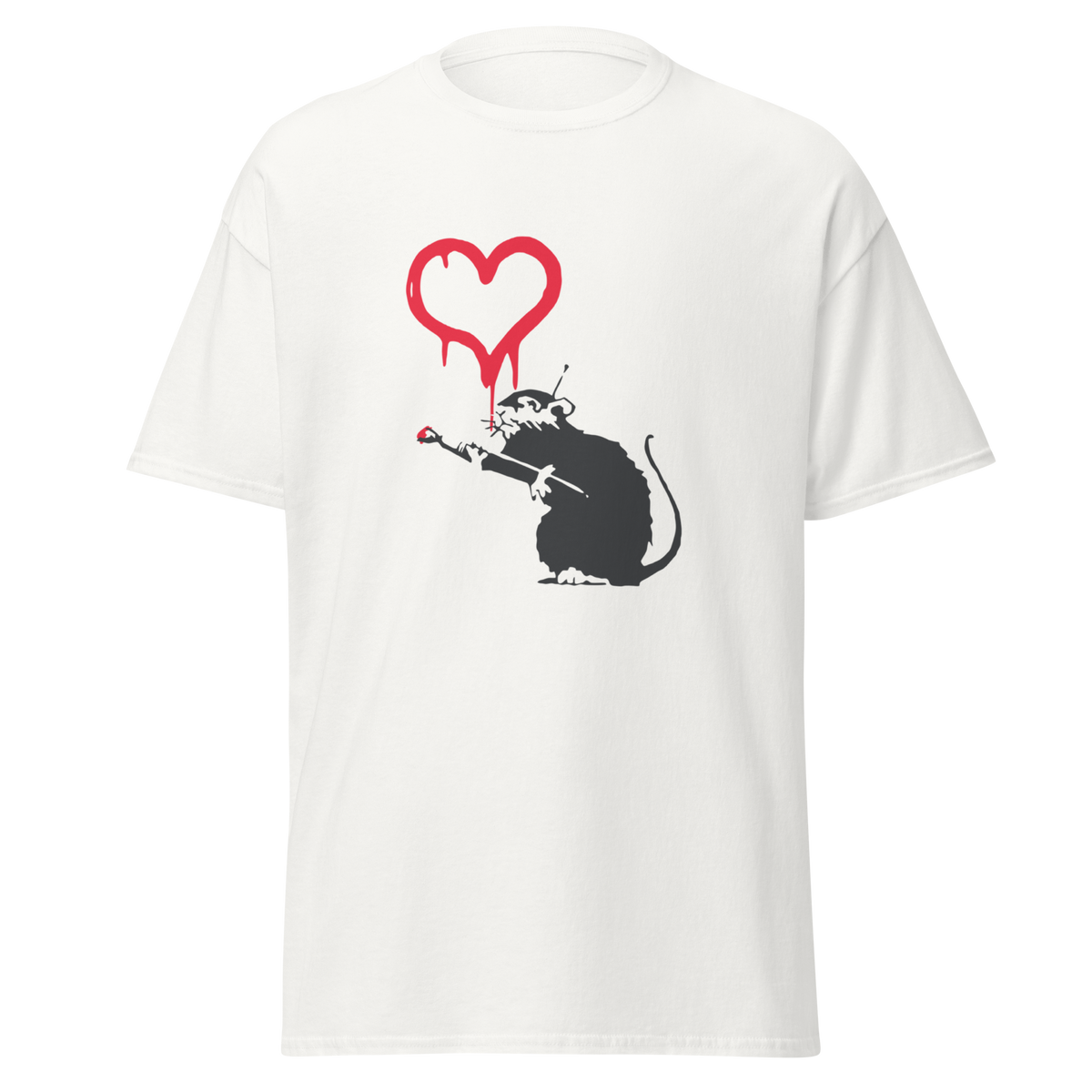 Banksy Love Rat - White