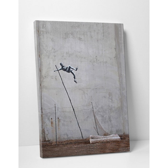 Banksy Canvas Print - Olympic Pole Vault