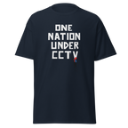 Banksy One Nation Under CCTV T Shirts - Navy Blue