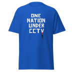 Banksy One Nation Under CCTV T Shirts - Royal Blue