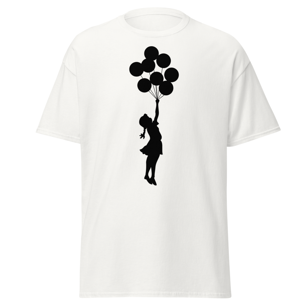 Banksy Palestine Girl With Balloons - White