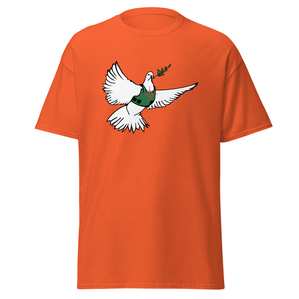 Banksy Peace Dove T Shirt - Orange