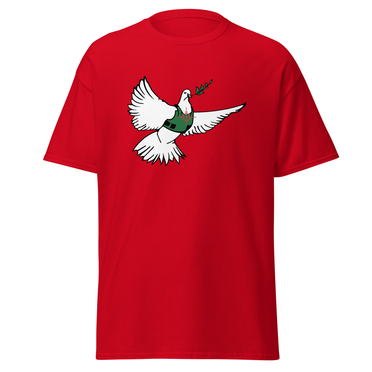 Banksy Peace Dove T Shirt - Red