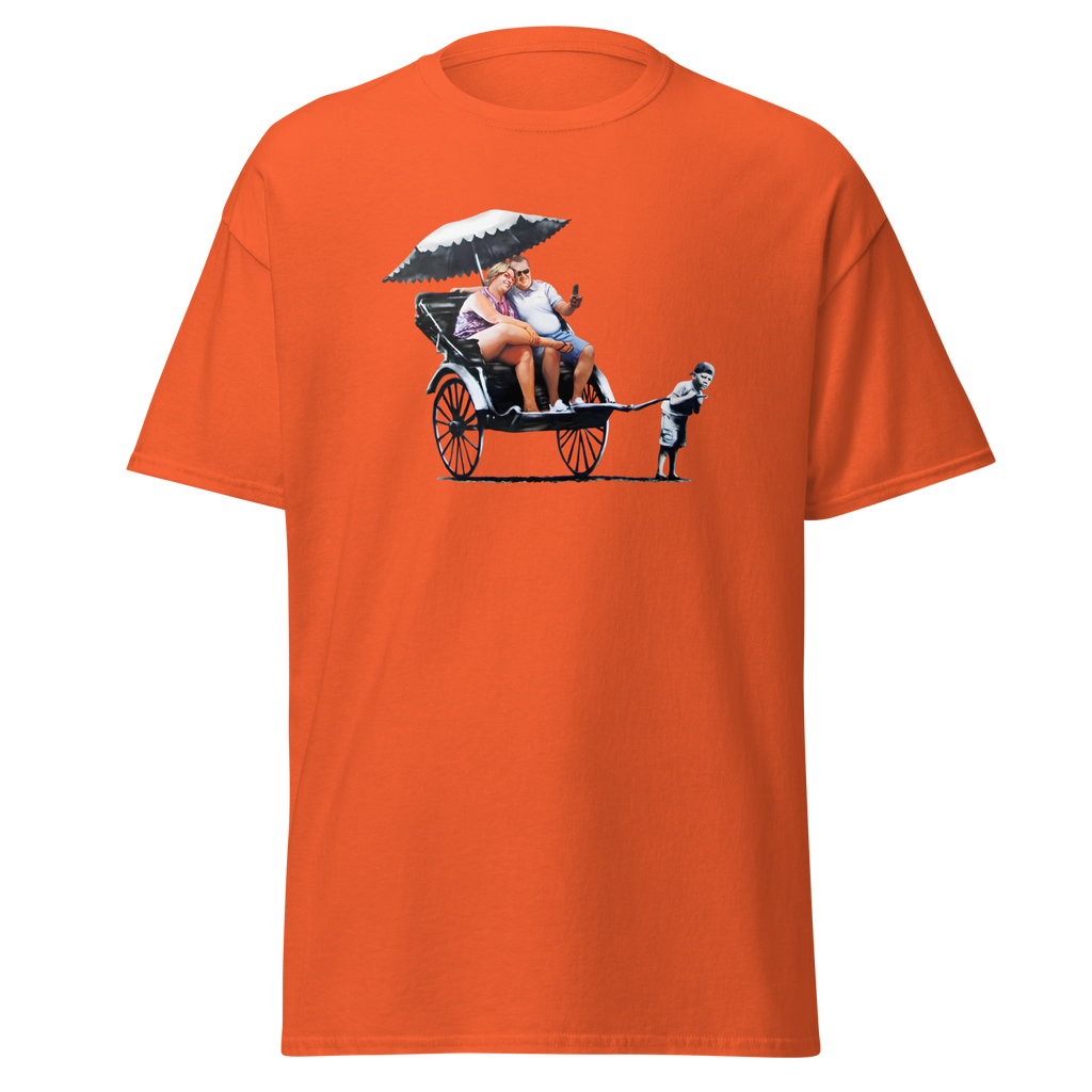 Banksy Rickshaw Kid - Orange
