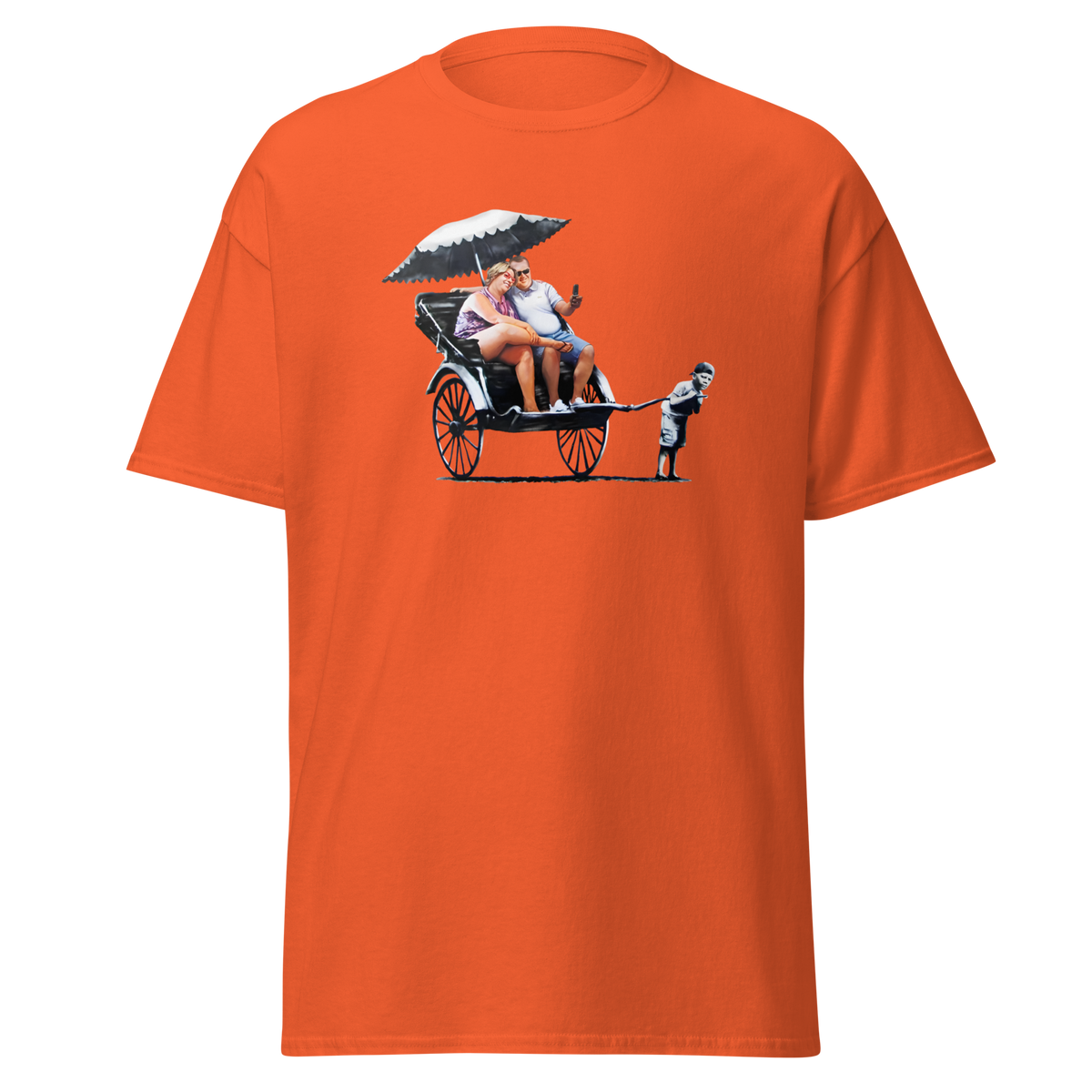 Banksy Rickshaw Kid - Orange