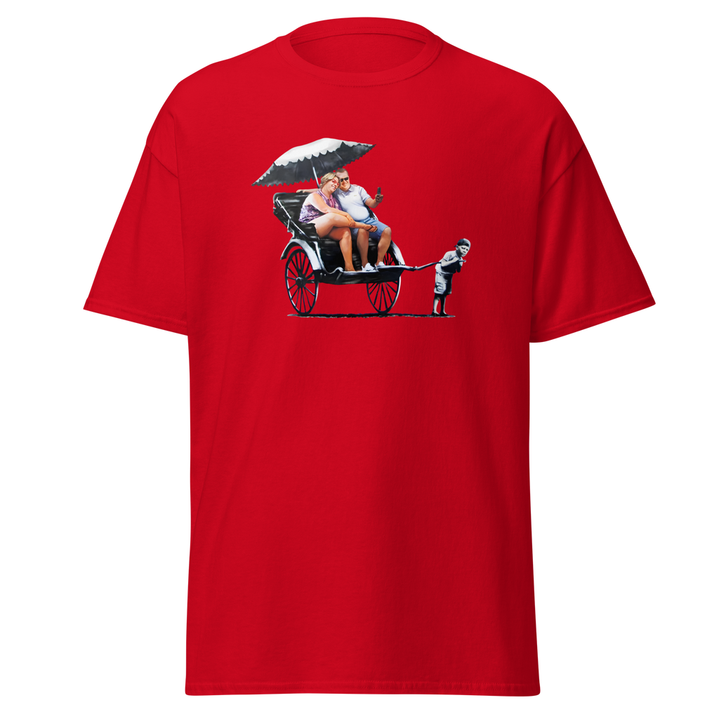 Banksy Rickshaw Kid - Red