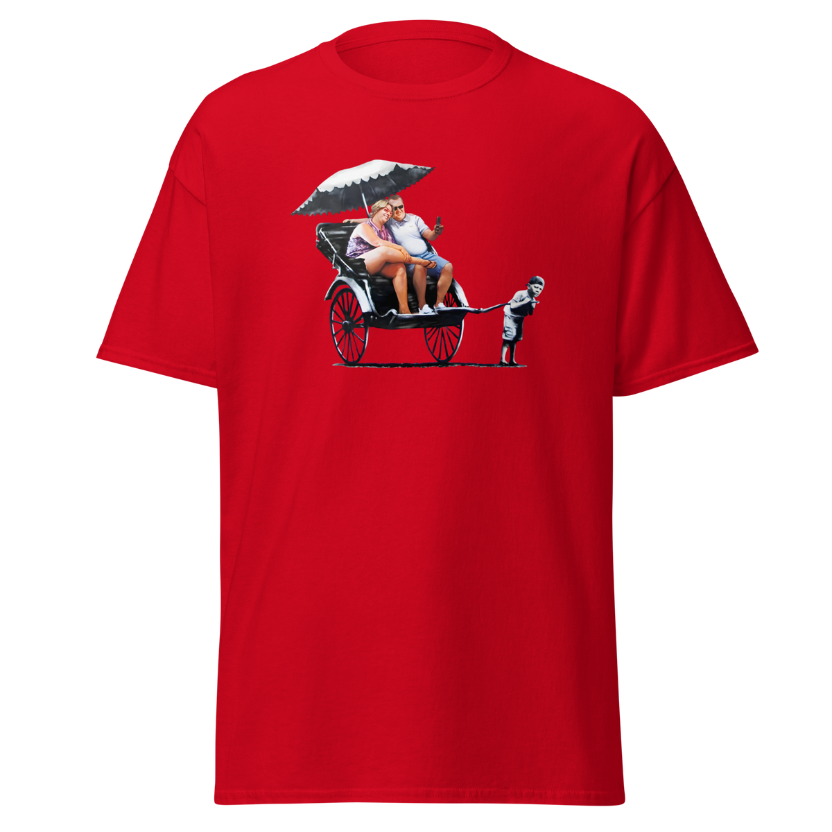 Banksy Rickshaw Kid - Red