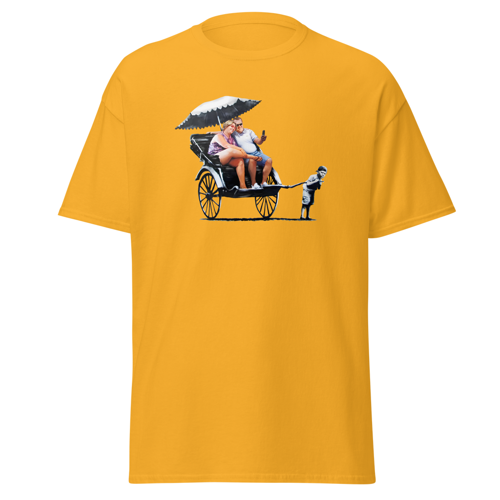 Banksy Rickshaw Kid - Yellow