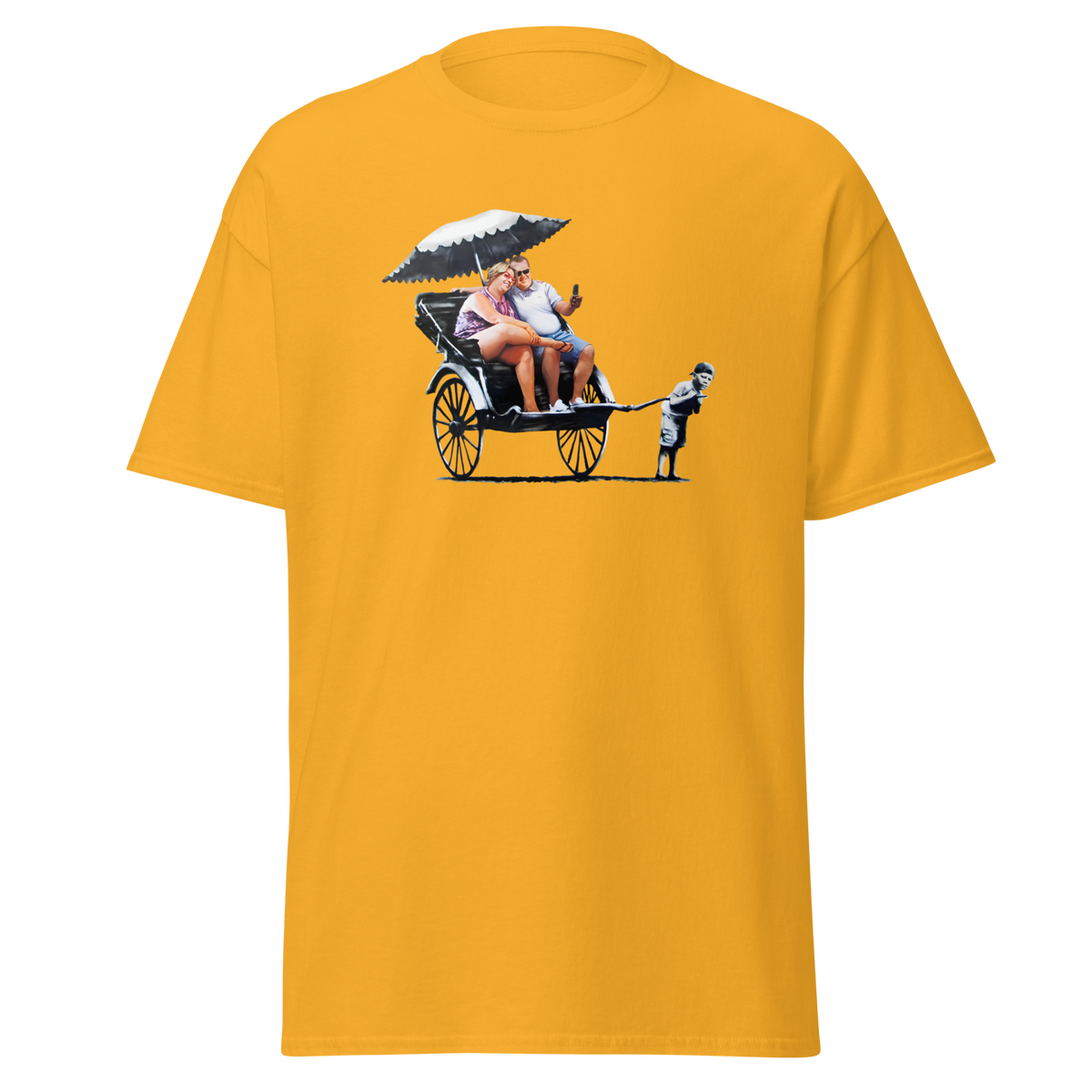Banksy Rickshaw Kid - Yellow