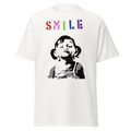 Banksy Smile Girl T Shirt - White
