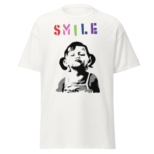 Banksy Smile Girl T Shirt
