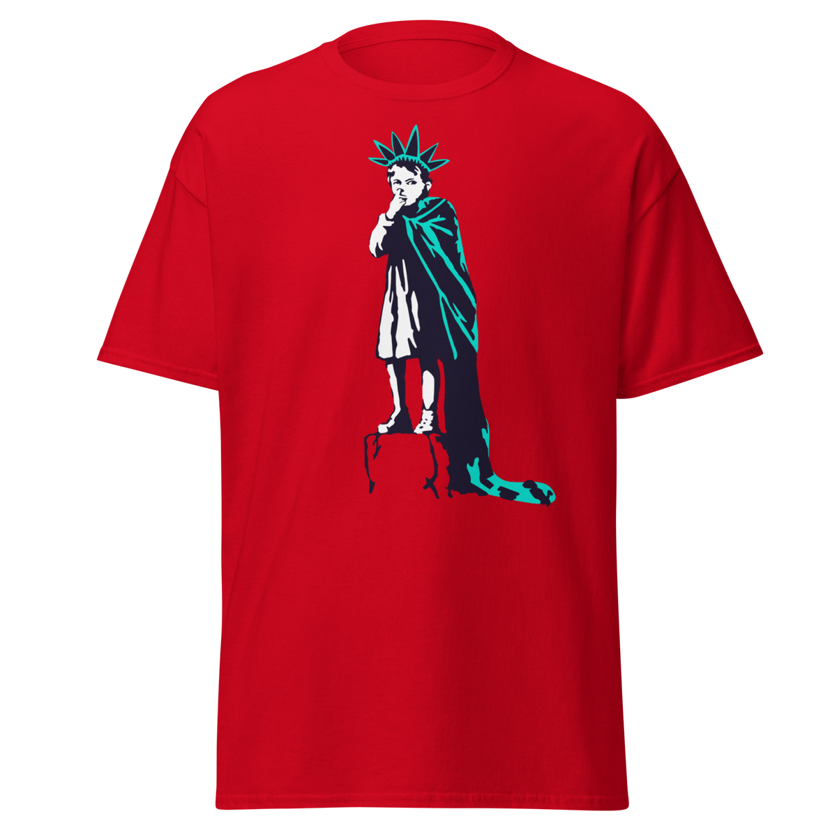 Banksy Statue Of Liberty - Red