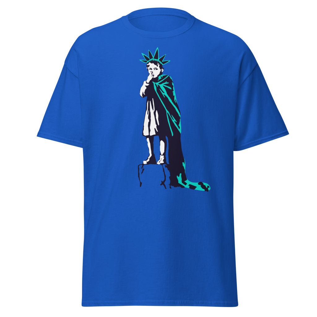 Banksy Statue Of Liberty - Royal Blue