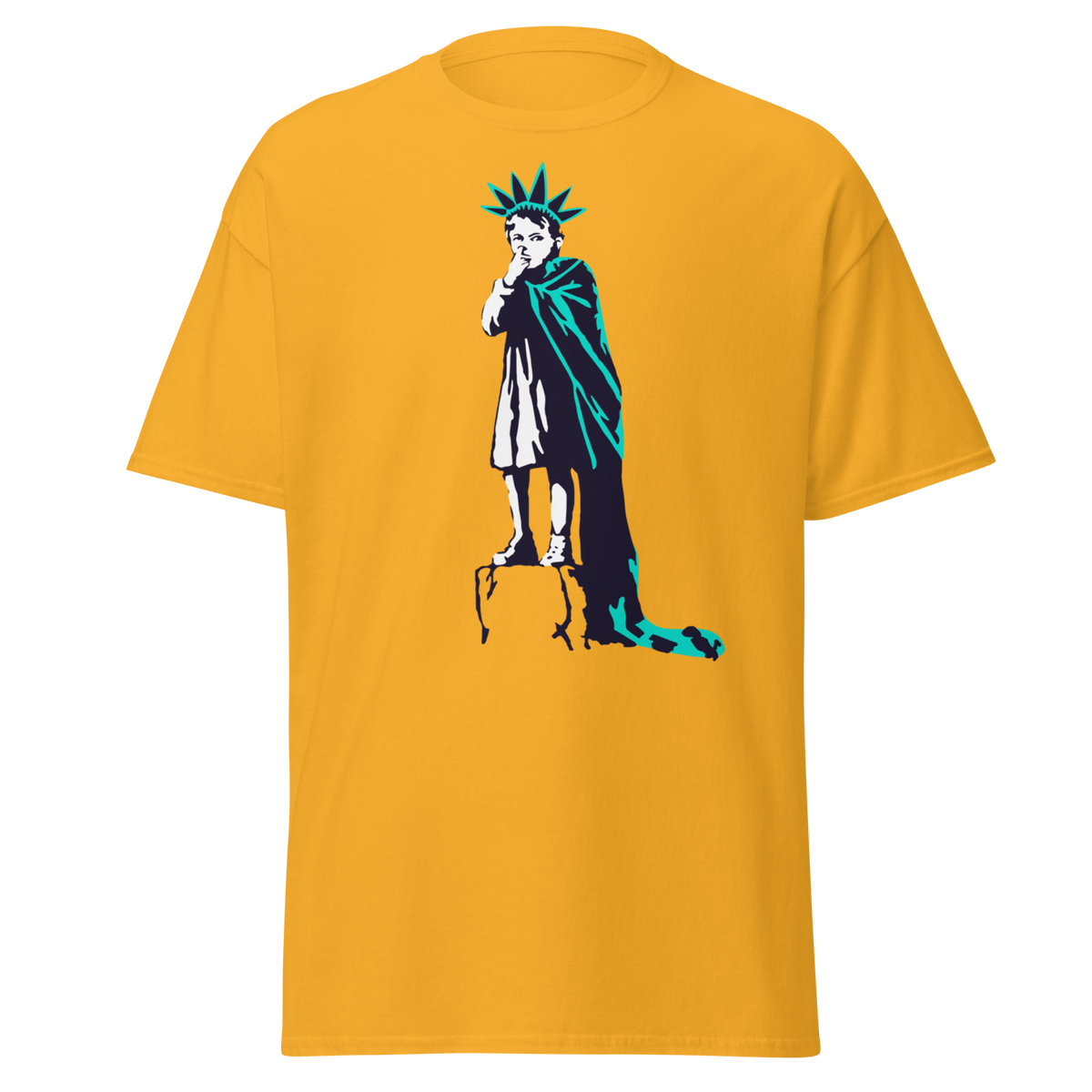 Banksy Statue Of Liberty - Yellow