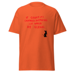 Banksy T Shirt If Graffiti Changed Anything - Orange