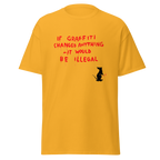 Banksy T Shirt If Graffiti Changed Anything - Yellow