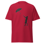 Banksy Umbrella Boy T Shirt - Cardinal Red