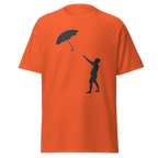 Banksy Umbrella Boy T Shirt - Orange