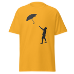 Banksy Umbrella Boy T Shirt - Yellow
