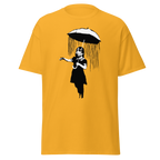 Banksy Umbrella Girl T Shirt - Yellow