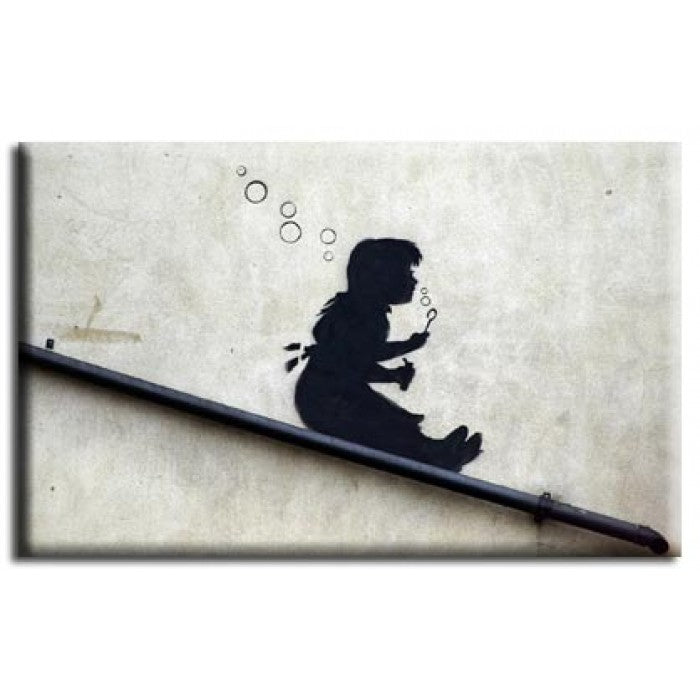 Banksy Canvas Print - Bubble Girl