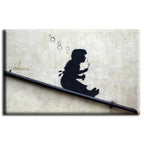 Banksy Canvas Print - Bubble Girl